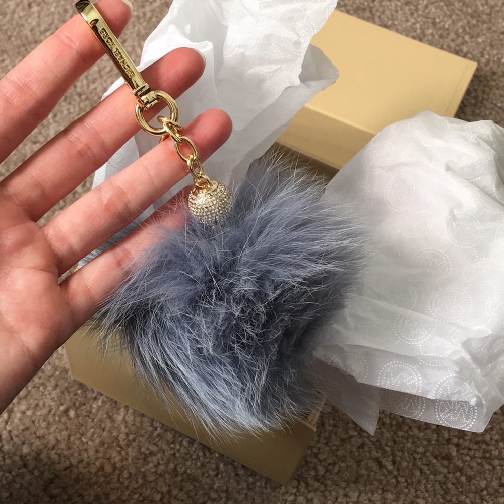 Michael Kors Fur Pom Pom Keychain